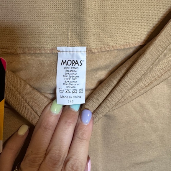 Mopas Women Free Size Fleeced Tan Leggings - Picture 3 of 6